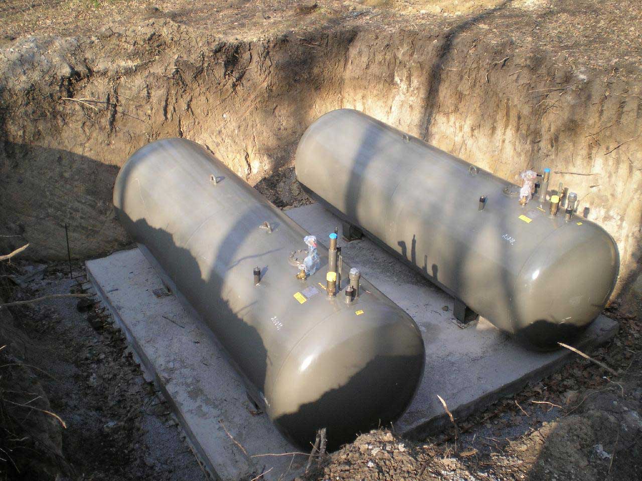 Стальные подземные емкости для газа
